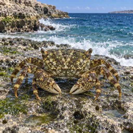 Marbled rock crab